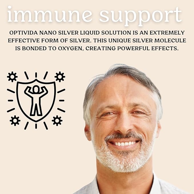 Optivida Health Nano Colloidal Silver Liquid (1 LB) – Immune Support Supplements with Silver Hydrosol Liquid for Immune Support Colloidal Silver for Immune System 10 PPM.