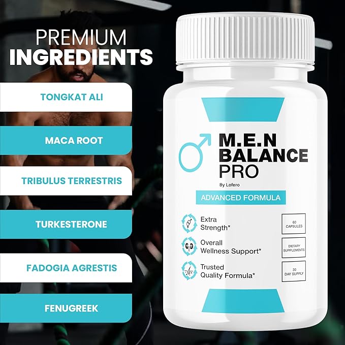 MEN Balance Pro Capsules M.E.N Max Triple Action Formula Capsulas Pills Mens Multivitamins Premium Natural Advanced Maximum Strength Pastillas Health Wellness Supplement Support Reviews (60 capsules)