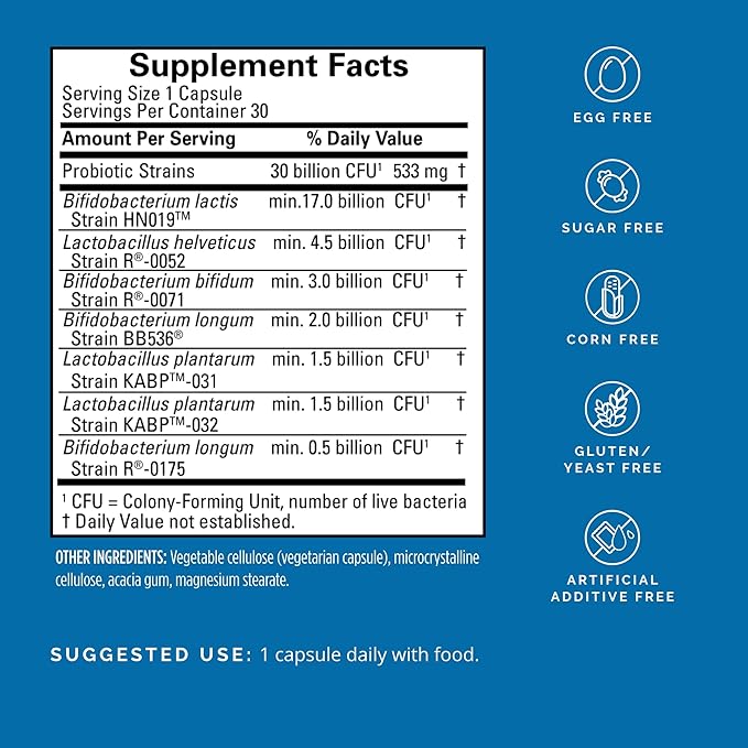 BRAINMD Dr Amen ProBrainBiotics MAX - 30 Capsules - Probiotics for Brain Immune &amp Intestinal Health - Gluten Free - 30 Servings