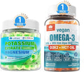 LILICARE Vegan Omega3 Gummies Potassium Citrate Gummies 1666mg for Adults 2 Pack