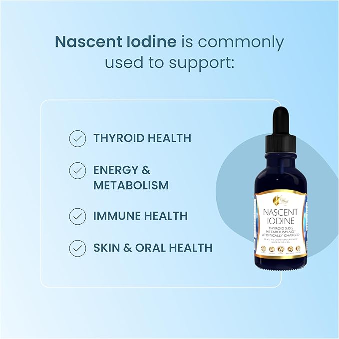 Cocó March N.M.D Nascent-Magnetized Iodine High Concentration Thyroid &amp Metabolism Support Gluten Free Keto Friendly Dairy Free Soy Free GMO Free 1050 mcg Per Serving 1 Fl Oz - 500 Serving