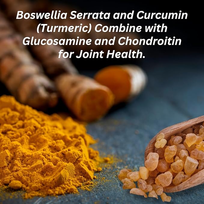 INVIGOFLEX Glucosamine &amp Chondroitin Sulfate - Turmeric Curcumin - Boswellia Serrata (Non GMO) 24 - Hour Premium Joint Supplement AMPM - 3 Pack