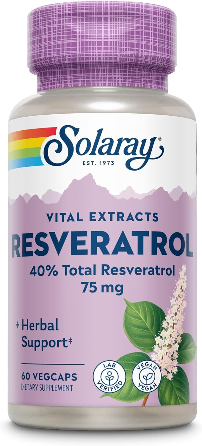 Solaray Resveratrol Supplement 75 mg 60 Count