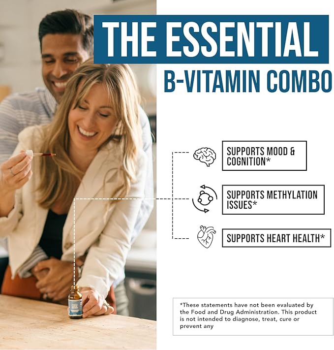 Organic Methyl Folate 1000 mcg + Methyl B12 Cofactor (300 Servings) – Metabolically Active 5-MTHF Form Organic Berry Flavor Liquid Sublingual Form – Mood Cognition Methylation Pregnancy (1oz)