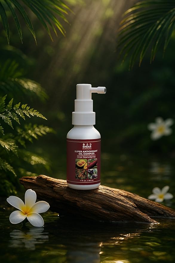 Super Antioxidant Oil Complex Oral NanoSpray – Nanoemulsified Natural Super Oils with Vitamins A C D3 E Omega 3 6 9 &amp CoQ10 – All In One Natural Vitamin – Strawberry Flavor 30ml