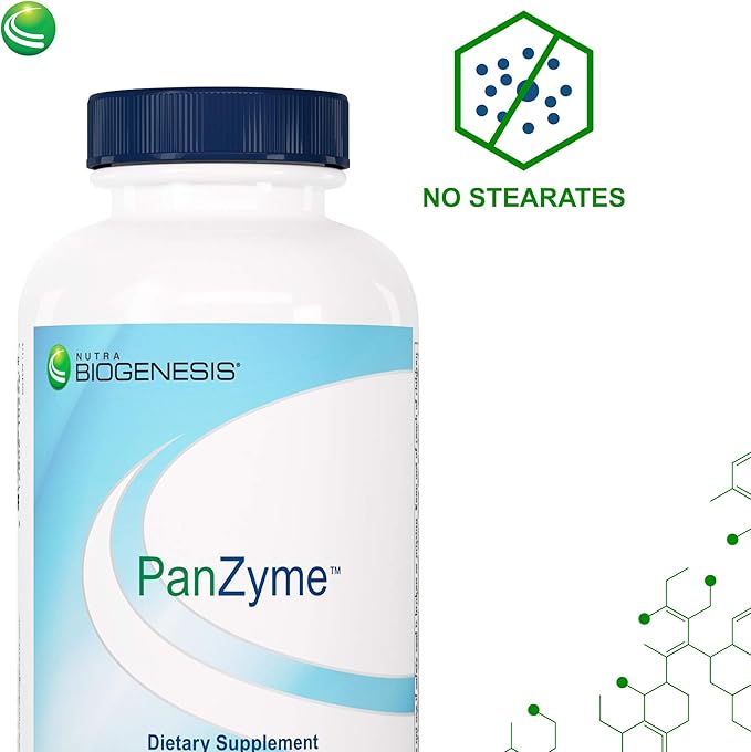 Nutra Biogenesis PanZyme - Betaine HCL with Pepsin Pancreatin Lipase and Protease Cellular Energy Nervous System and Metabolic Health Support - 180 Capsules