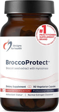 Designs for Health BroccoProtect Broccoli Seed &amp Mustard Seed Supplement - Enhanced with Myrosinase Enzyme to Optimize Bioavailability (90 Capsules)