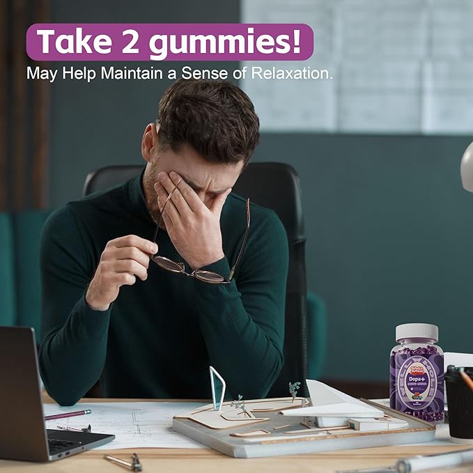 Well&ampWhole Dopamine Gummies - Mucuna Pruriens Supplements Gummies 500mg with L-Tyrosine 200mg &amp Ashwagandh Mood &amp Focus Support Berry Flavor Non-GMO Gluten-Free 60cts (1)