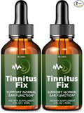 (2 Pack) Tinnitus Fix Drops TinnitusFix Liquid Supplement Premium Ear Support Formula Natural Comfort Relief Vitamins Ringing Ears Health Beauty Wellness Inner Balance Hearing Care Clarity (4 oz)