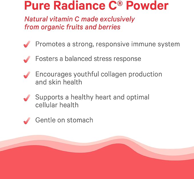 Pure Synergy Pure Radiance C | Organic Vitamin C Powder | 100% Natural Whole Food Non-GMO Supplement with Organic Camu Camu| for Immune and Collagen Support (3.1 oz Powder)