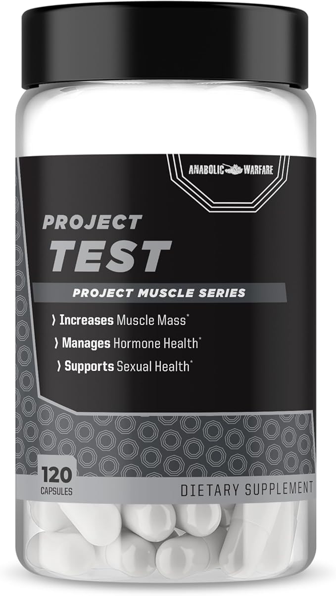 Anabolic Warfare Project Test Support Muscle Mass &amp Strength* Manage Hormone Health* Support Sexual Health* Made with Botanicals