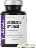 LES Labs Magnesium Glycinate – Supports Restful Sleep Heart Health Stress Relief Metabolism Nerve &amp Muscle Function Gentle on the Digestive System – Non-GMO Supplement – 120 Capsules