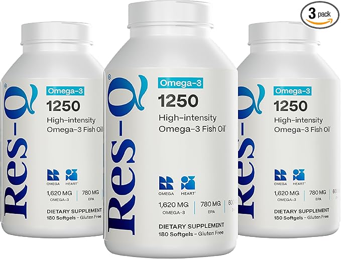 Res-Q 1250 Omega-3 Fish Oil Capsules 3-Pack