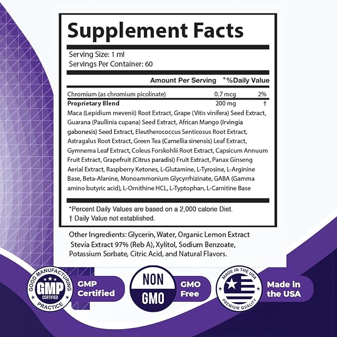 NeuroSilence Liquid Drops – Natural Botanical Blend – Non-GMO Easy-to-Use Daily Formula – Made in USA GMP-Certified Facility – 2oz Bottle 60 Servings 3 Month Supply