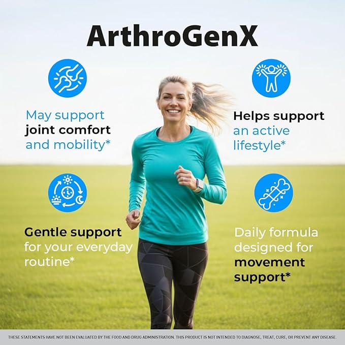 (2 Pack) ArthroGenX Capsules - Official Arthro GenX Advanced Supplement Support Pills - Maximum Strength Natural ArthroGen X Vitamins for Overall Health &amp Wellness Reviews 120 Capsules for 2 Mon