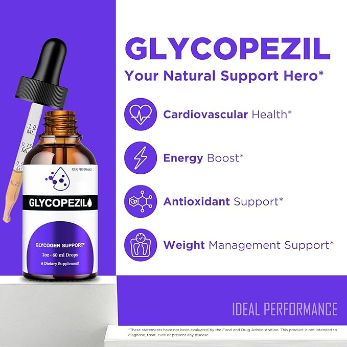 Glycopezil Drops Official Glycopezil Blood Support Supplement Droppers - Maximum Strength All Natural Healthy Circulation and Stable Levels Advanced Glycopezil Health Support Reviews (2 Pack)