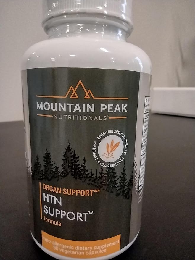 Mountain Peak Nutritionals HTN Blood Pressure Support Supplement for Heart &amp Circulation Health - Advanced Cardiovascular Formula with Rauwolfia Hawthorn Berry &amp Magnesium (90 Vegetarian Cap
