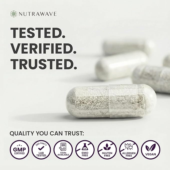 NEW Nutrawave 50 Billion Probiotics for Women &amp Men 15 Strains Active Culture. Relieves Bloating &amp Constipation Improved Digestion &amp Gut Health Supplement Vegan. 60 Powerful Small Capsu