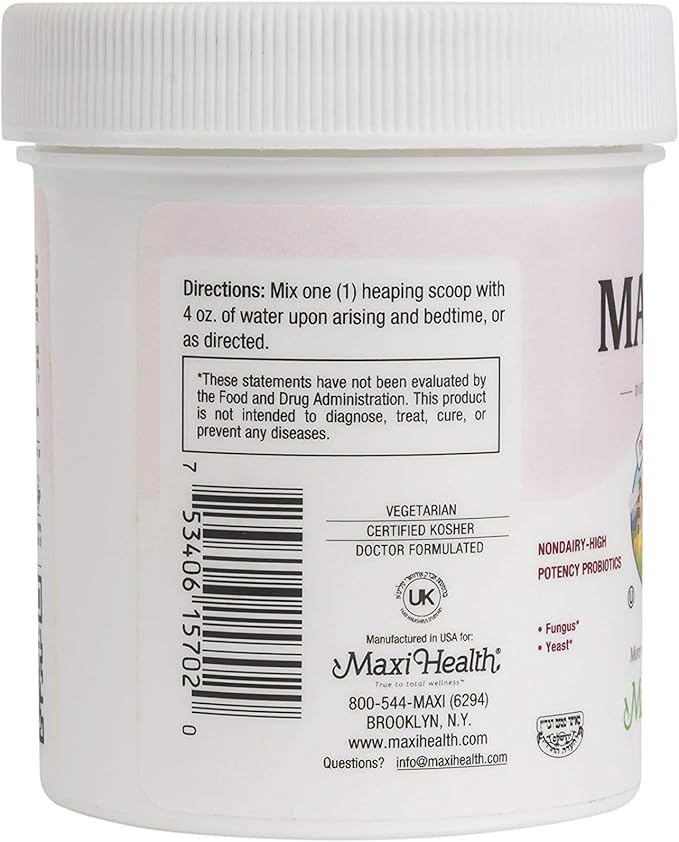 Probiotic Powder – Acidophilus &amp Bifidobacterium with Apple Pectin Slippery Elm Bark &amp Biotin – Digestive &amp Immune Support Gut Health Hair Skin &amp Nails Kids &amp Adults – Kosher