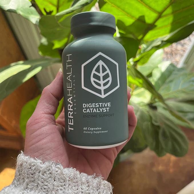 Terra Health Essentials Digestive Catalyst | Reduce IBS | Amylase Protease &amp Glucoamylase (1 Bottle 60 Capsules)
