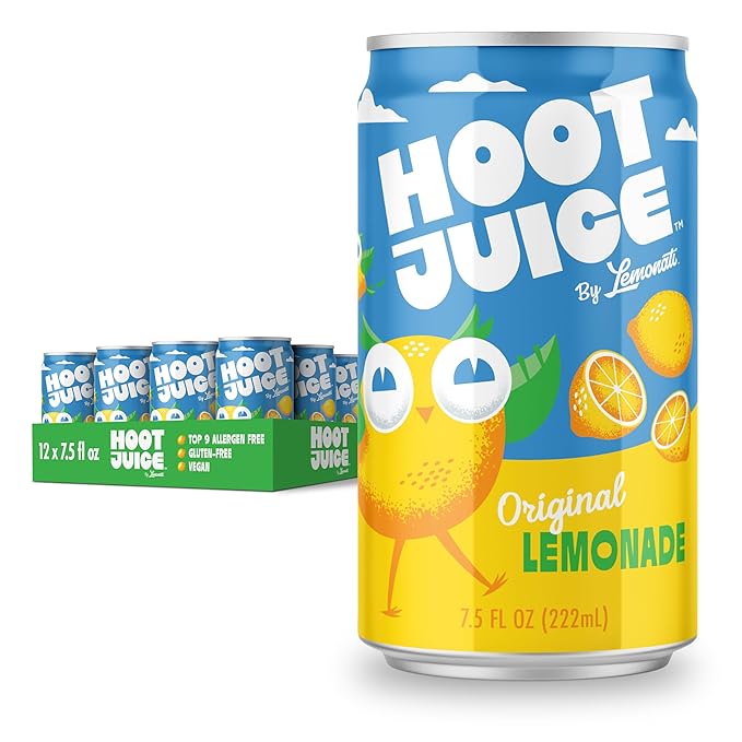 Hoot Juice Original Lemonade 12 Pack + Hoot Juice 3 Pack of Prints