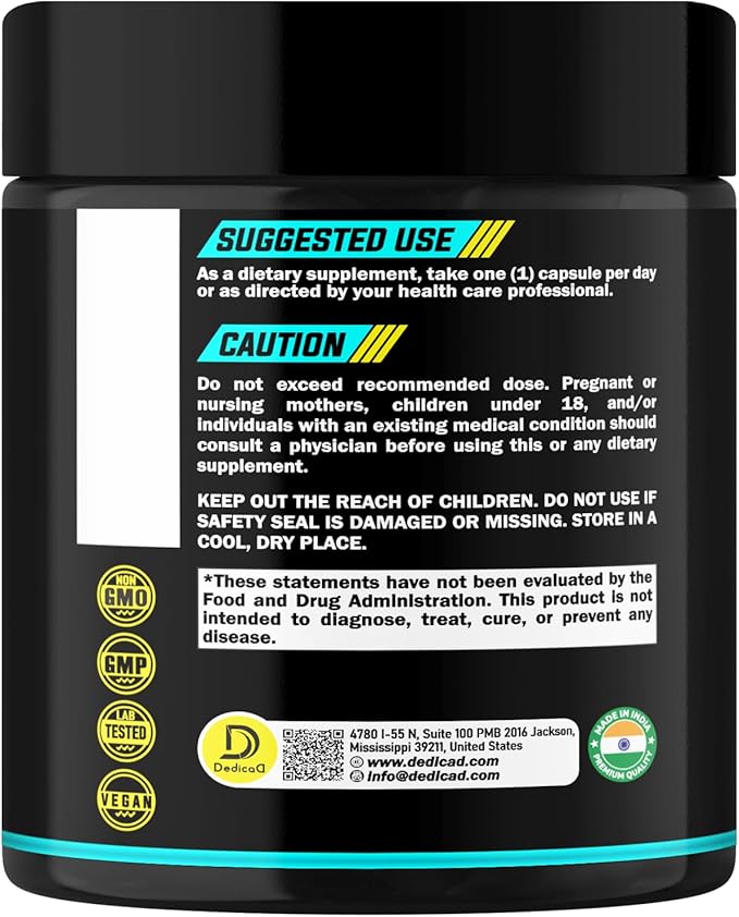 DEDICAD 4-in-1 Nattokinase 2000 Fu Turmeric Bromelain Serrapeptase - Spike Protein Detox - Body Balance Circulation Health &amp Immune System - 120 Capsules 4-Month Supply