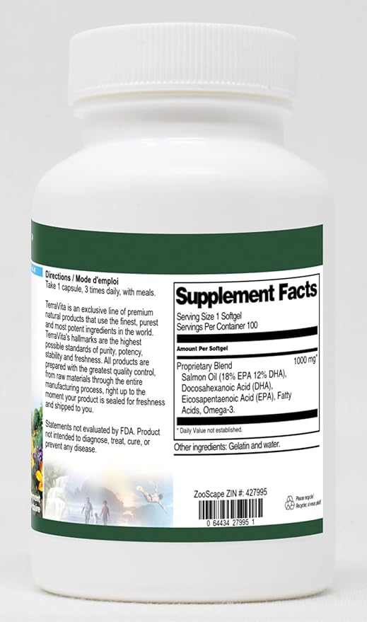 Salmon Oil (18:12) - 1000 mg (100 softgels ZIN: 427995) - 2 Pack