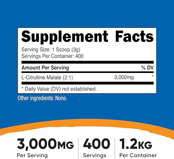 Nutricost L-Citrulline Malate Powder (2:1) 1.2KG