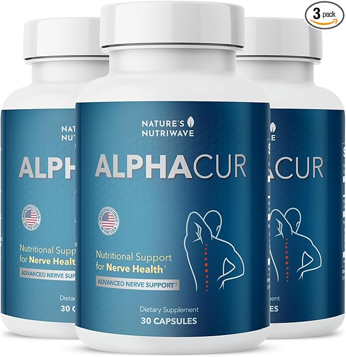 Alphacur – Natural Supplement with Magnesium Alpha Lipoic Acid Turmeric &amp CoQ10 – Non-GMO 100% Natural Made in the USA GMP-Certified – 30 Capsules 3 Month Supply