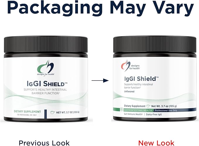 Designs for Health IgGI Shield Powder - Dairy-Free Imunoglobulin IgG Supplement SBI with N-Acetyl-Glucosamine - Supports Healthy Intestinal Barrier Function (3.7oz / 30 Servings)