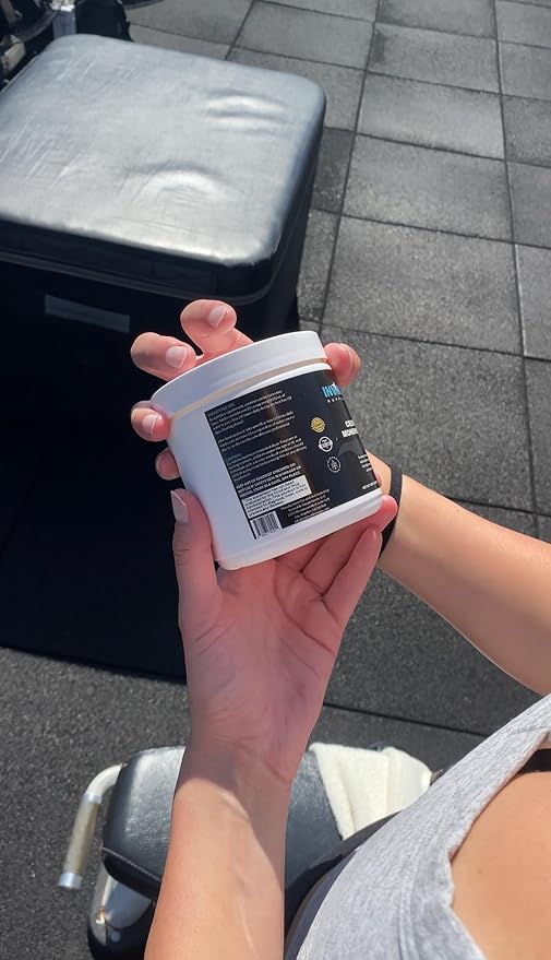 Creatine Monohydrate Powder | Non-GMO Vegan Supplement for Muscle Growth Strength Performance &amp Cognitive Support | Lab Tested Gluten-Free 60 Servings