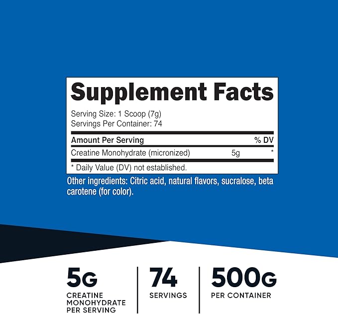 Nutricost Creatine Monohydrate Powder (Mandarin Orange 500 Gram) - Micronized Creatine Supplement - Vegan Non-GMO Gluten Free (Pack of 2)