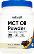 Nutricost Premium MCT Oil Powder (1 LB Vanilla) - Best for Keto Ketosis and Ketogenic Diets - Zero Net Carbs Non-GMO and Gluten Free Medium Chain Triglyceride