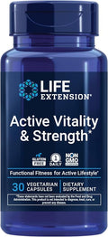 Life Extension Active Vitality &amp Strength Functional Fitness Muscle Health Physical Independence 1-Daily Non-GMO Gluten-Free 30 Capsules