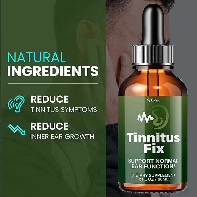(5 Pack) Tinnitus Fix Drops TinnitusFix Liquid Supplement Premium Ear Support Formula Natural Comfort Relief Vitamins Ringing Ears Health Beauty Wellness Inner Balance Hearing Care Clarity (10 oz)