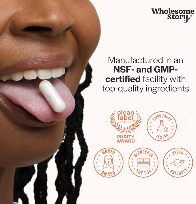 Wholesome Story Myo-Inositol &amp D-Chiro Inositol Supplement for Women | Fertility Supplements for Hormonal Balance &amp Ovarian Health Support | Myoinositol | Ideal 40:1 Ratio | 30 Servings