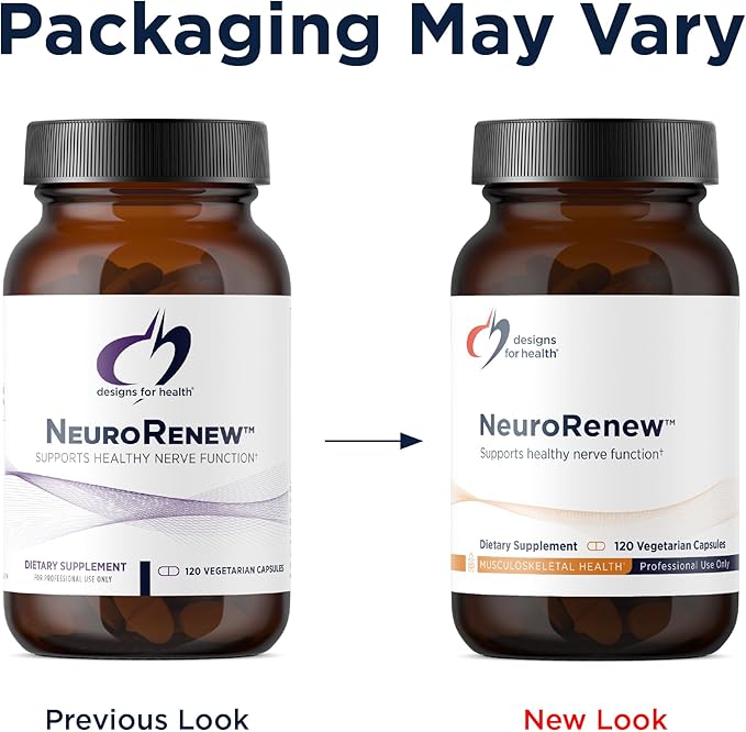 Designs for Health NeuroRenew - 5-MTHF with Vitamin B6 (p-5p) Methyl B12 Acetyl L-Carnitine B1 (Benfotiamine) + More - Supports Healthy Nerve Function - Non-GMO Supplement (120 Capsules)