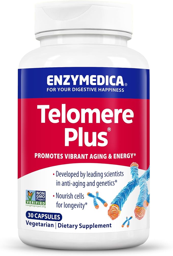Enzymedica Telomere Plus Enzyme Support for Cellular Health 30 Capsules