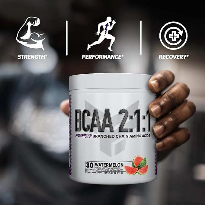 FINAFLEX PURE BCAA 2:1:1 Watermelon - 9.7 oz - Promotes Strength Recovery &amp Performance - With 2:1:1 Ratio of Leucine Isoleucine &amp Valine + Vitamin C - 30 Servings