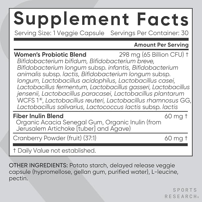 Sports Research All Vegan - Daily Probiotics with Prebiotics (60 Billion CFU) Digestive Enzymes with &amp Ginger (Plant Based) &amp Women's Probiotics with Prebiotics (65 Billion CFU)