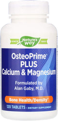 Nature's Way OsteoPrime PLUS Calcium &amp Magnesium Supports Bone Health &amp Muscle Function* with Vitamins D3 &amp K2 Vegetarian 120 Tablets