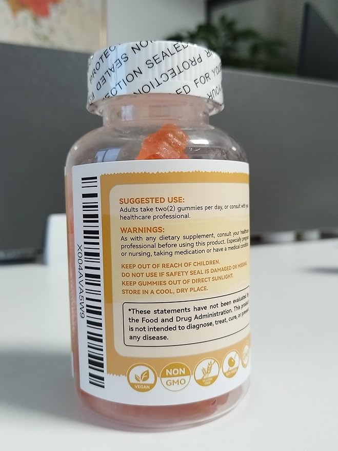 Glucosamine Chondroitin Gummies - Extra Strength Joint Support Supplement with MSM &amp Elderberry for Natural Joint Antioxidant Immune Support for Adults Men &amp Women 90 Orange Gummies