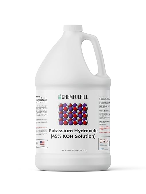 Chemfulfill Potassium Hydroxide 45% – (KOH 45%) (Quart (33.8 fl oz))