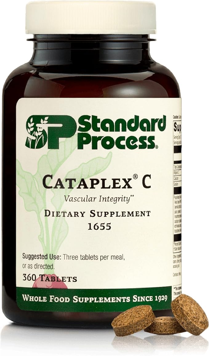 Standard Process Cataplex C - Supports Immune &amp Bone Health - Aids Healthy Skin &amp Connective Tissue - Includes Antioxidant Vitamin C - Non-Dairy &amp Non-Soy - 360 Tablets