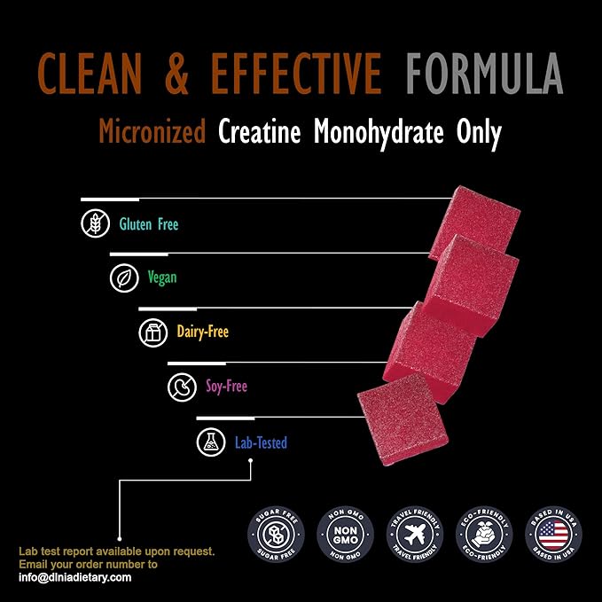 Creatine Monohydrate Gummies for Men &amp Women - Sugar Free &amp Vegan Advanced Formula W/L-Taurine + Vitamin B12 - for Muscle Strength Muscles Builder Recovery (120 Count (Pack of 1) Mixed Berr