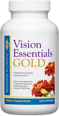 Dr. Whitaker's Vision Essentials Gold - Eye Health Supplement with 40 mg of Lutein Plus Zeaxanthin &amp Taurine - Supports Macular Health and Shields Eyes Against Blue Light Exposure (120 Capsules)
