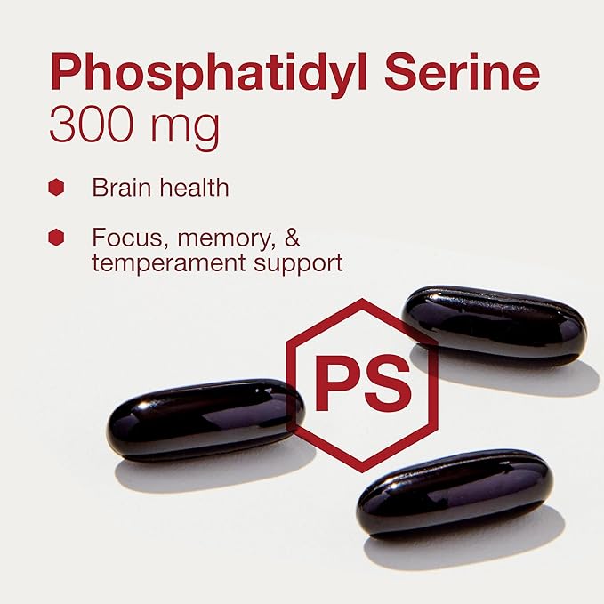 PROTOCOL FOR LIFE BALANCE Phosphatidylserine 300mg - Supports Brain Functions &amp Memory Health* - Phosphatidylserine Supplement - Keto Friendly &amp Egg Free - 50 Softgels