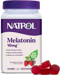 Natrol Melatonin Gummies Sleep Support 190 Strawberry-Flavored Adult Melatonin Gummies 10 mg Sleep Aids for Adults