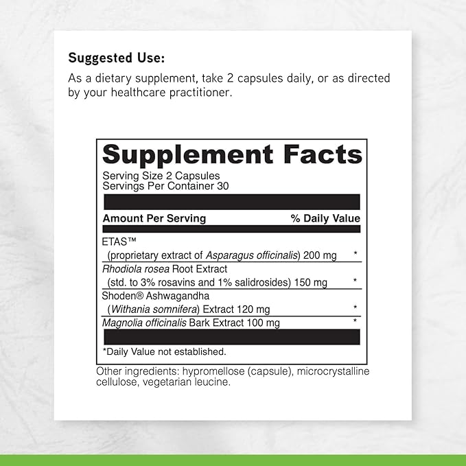 DaVinci Labs Cortisol Benefits - Dietary Supplement to Support Healthy Cortisol Levels and Adrenal Health - With Ashwagandha Extract Rhodiola Rosea Root and More - Gluten-Free -60 Vegetarian Capsules