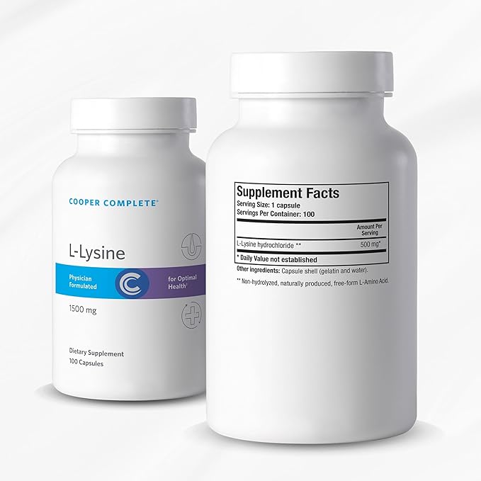 Cooper Complete L-Lysine - Pack of 1. 100 Vegetarian Capsules